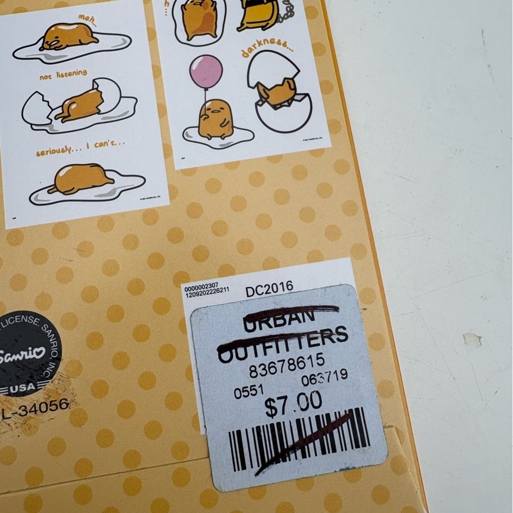 NWT Urban Outfitters Gudetama Device Decal Set - Picture 10 of 10